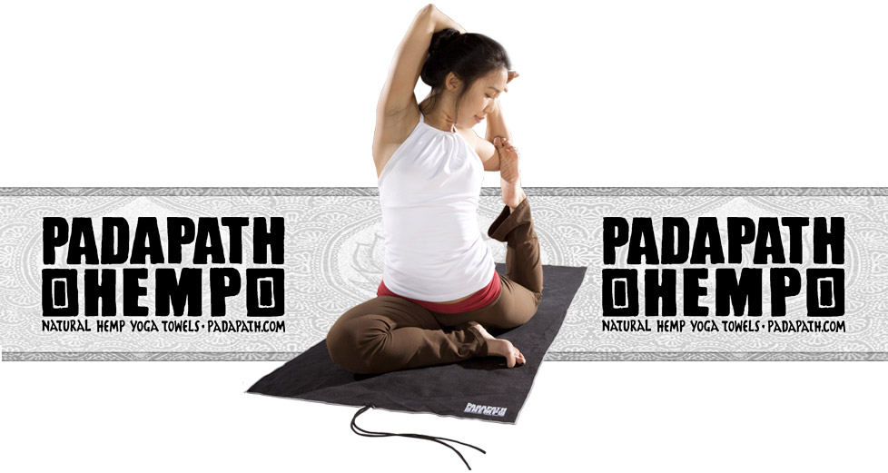 Yogi on PadaPath Hemp Yoga Towel